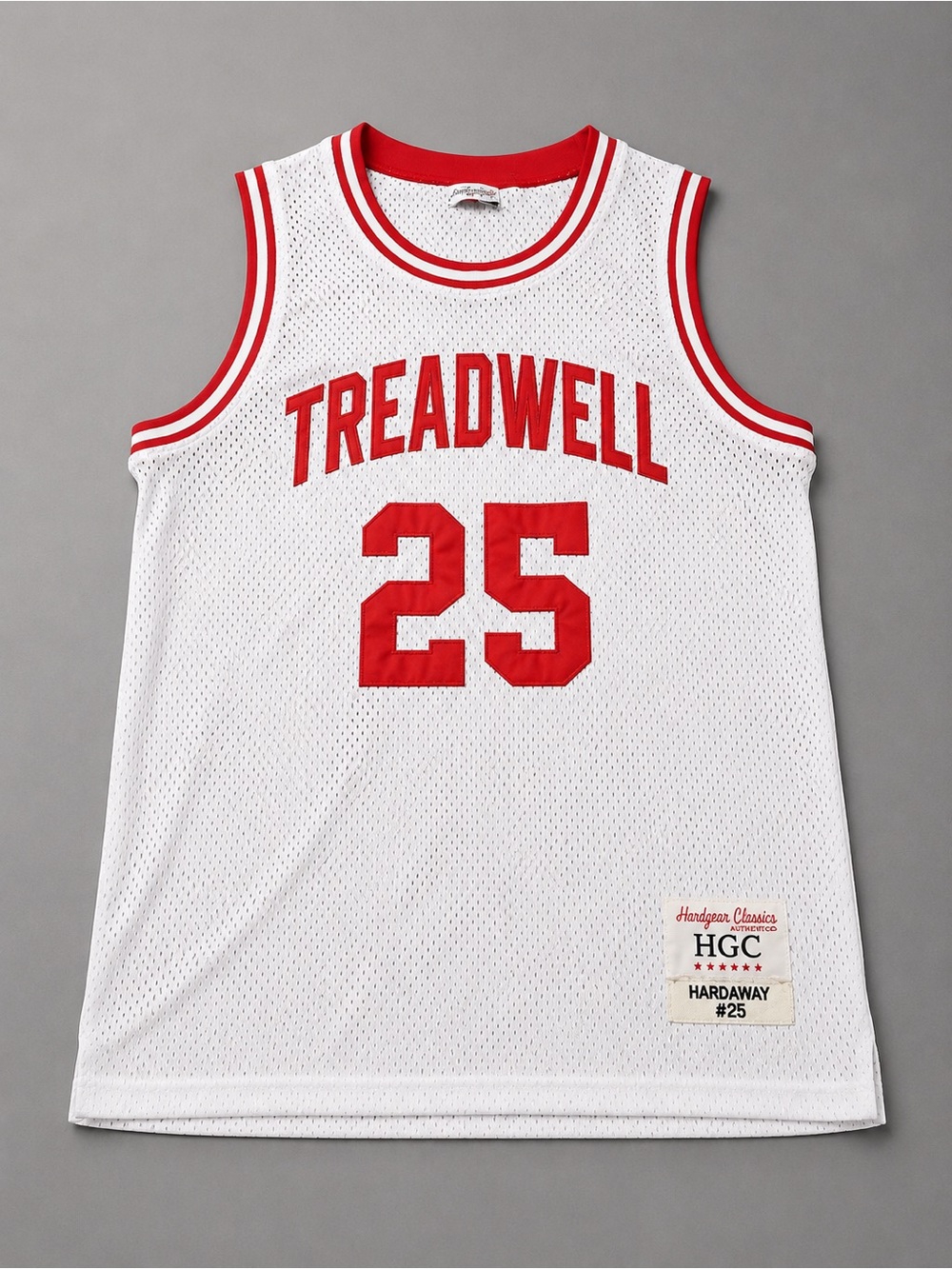 Treadwell #25 White & Red Basketball Jersey